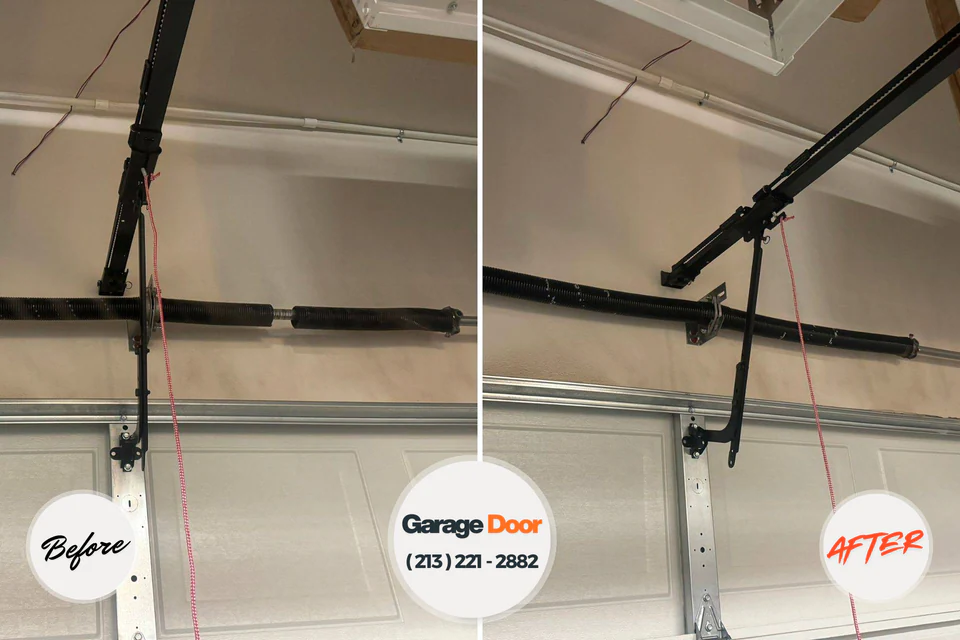 Before and after: garage door repair Kingfisher, OK